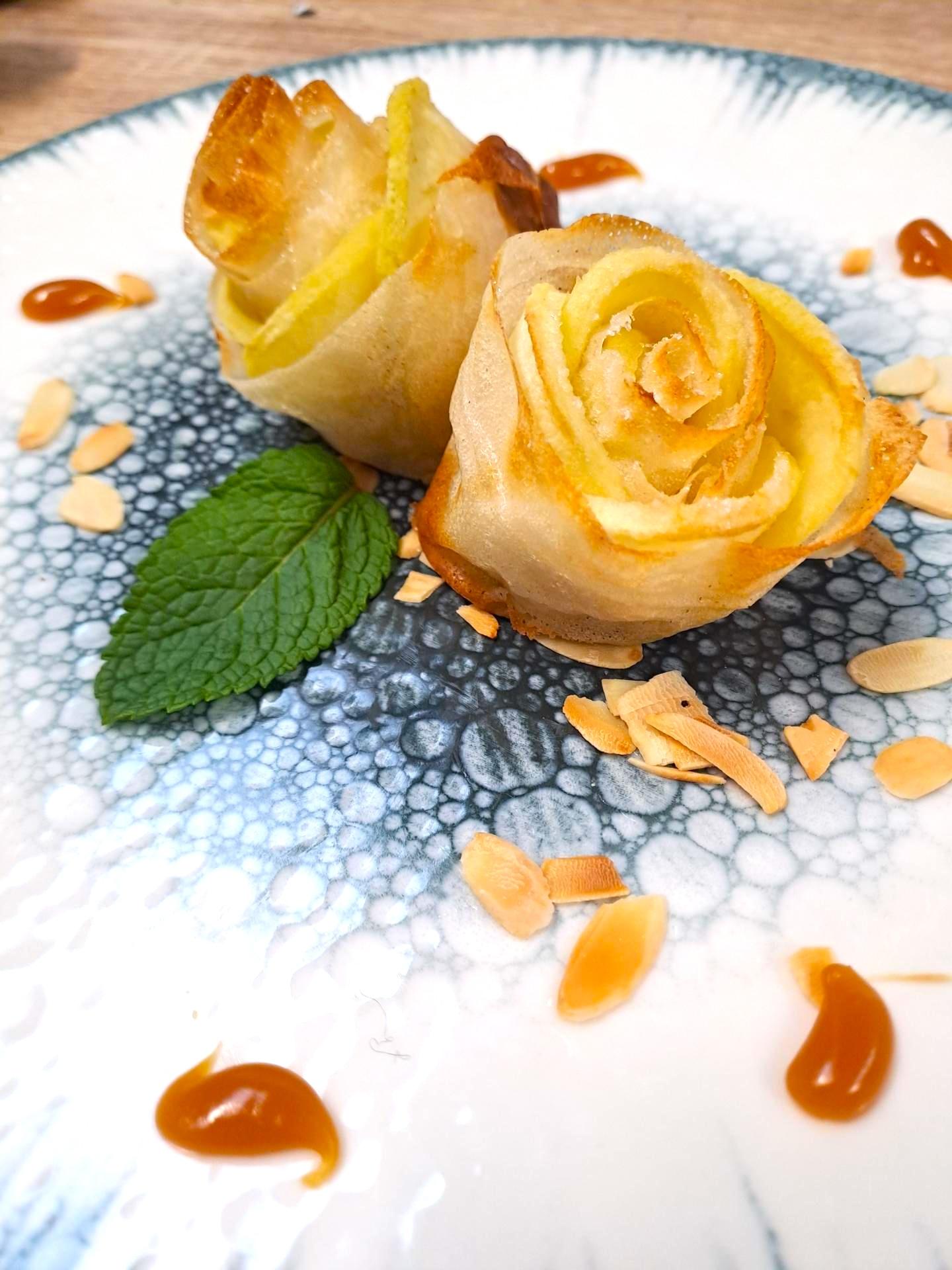 Fleur de pommes aux pétales caramélisées